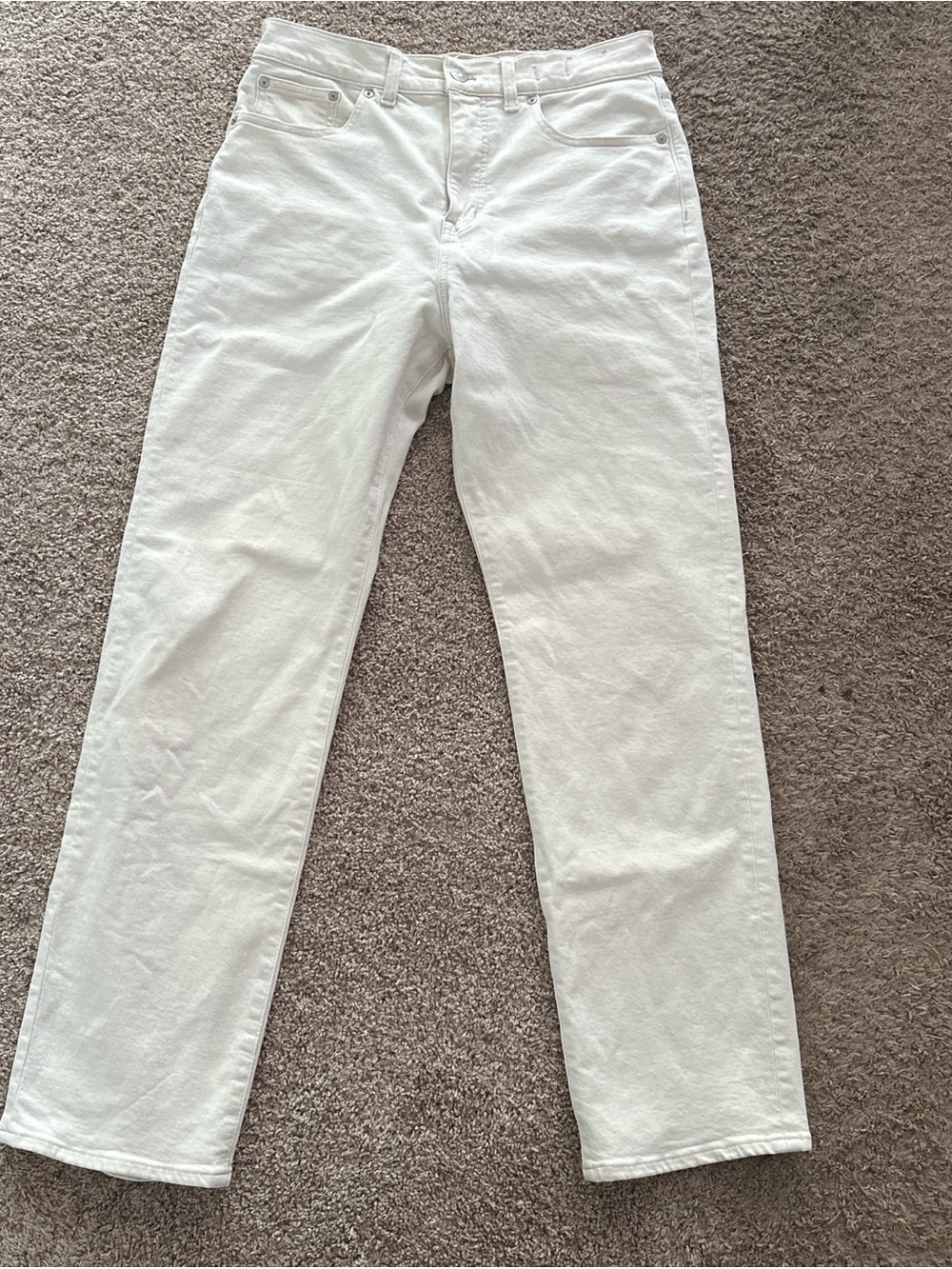 Madewell Straight-Leg White Jeans